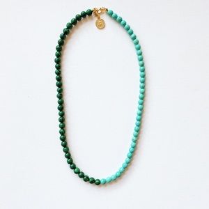 Faux Turquoise & Malachite Necklace, Carrie inspired Necklace. Like new